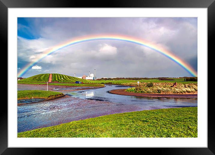 Rainbow Over Irvine  Framed Mounted Print by Valerie Paterson