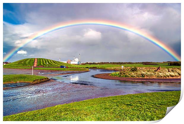 Rainbow Over Irvine  Print by Valerie Paterson