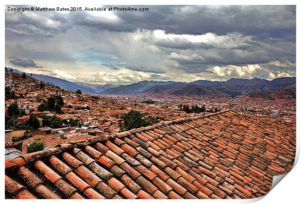 Cuzco view Print by Matthew Bates