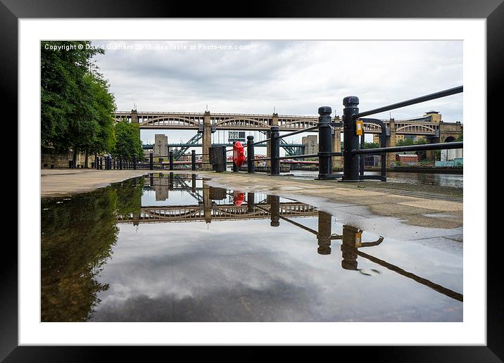  Reflection of The High Level Bridge Framed Mounted Print by David Graham