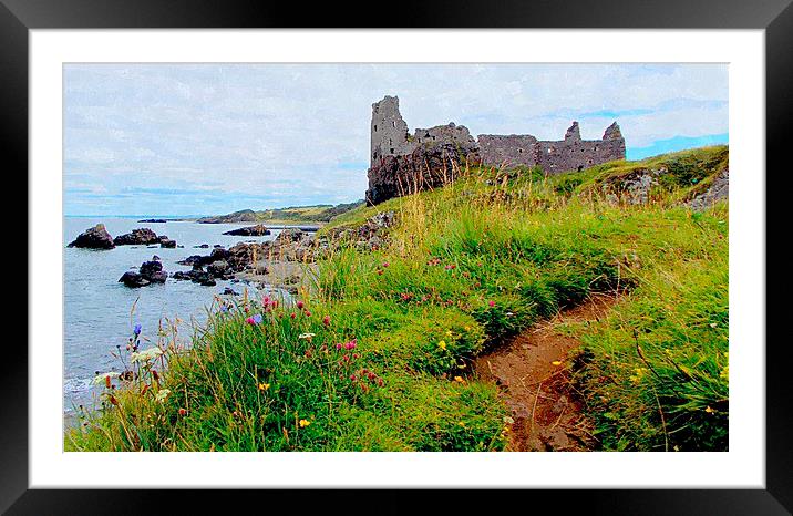  dunure castle-scotland Framed Mounted Print by dale rys (LP)