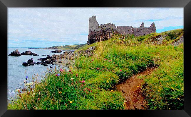 dunure castle-scotland Framed Print by dale rys (LP)