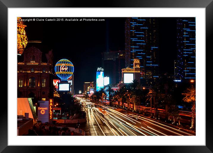  The Las Vegas Strip Framed Mounted Print by Claire Castelli