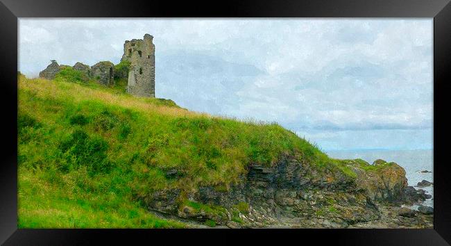  dunure castle-scotland  Framed Print by dale rys (LP)