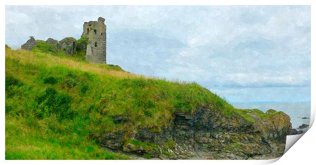  dunure castle-scotland  Print by dale rys (LP)