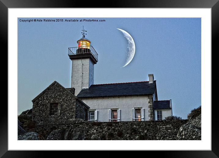  Lighthouse HDR & New Moon effect Framed Mounted Print by Ade Robbins