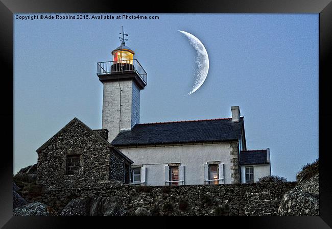 Lighthouse HDR & New Moon effect Framed Print by Ade Robbins