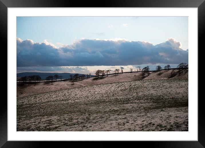  Frosty morning up on the hills Framed Mounted Print by jessica lee