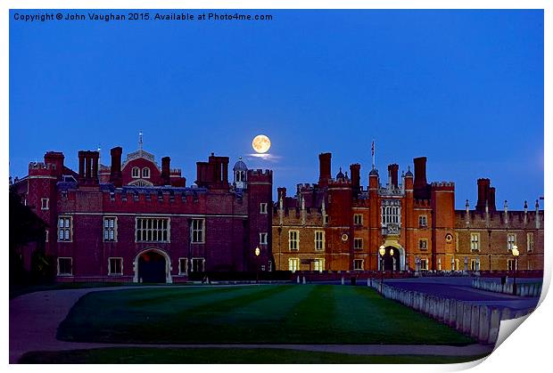  Once in a Blue Moon at Hampton Court Palace Print by John Vaughan