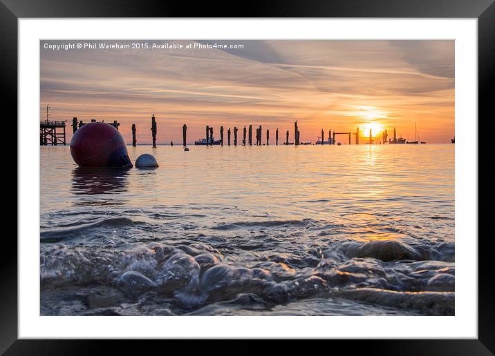  Sunrise at Swanage Pier Framed Mounted Print by Phil Wareham