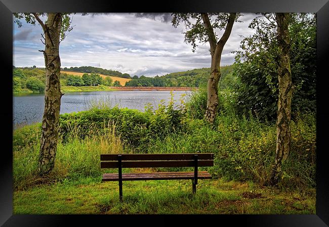 Ulley Bench with a View  Framed Print by Darren Galpin