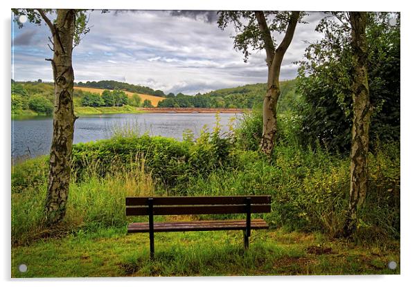 Ulley Bench with a View  Acrylic by Darren Galpin
