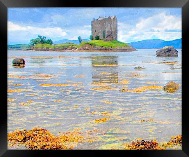  castle stalker - scotland argyll and bute Framed Print by dale rys (LP)