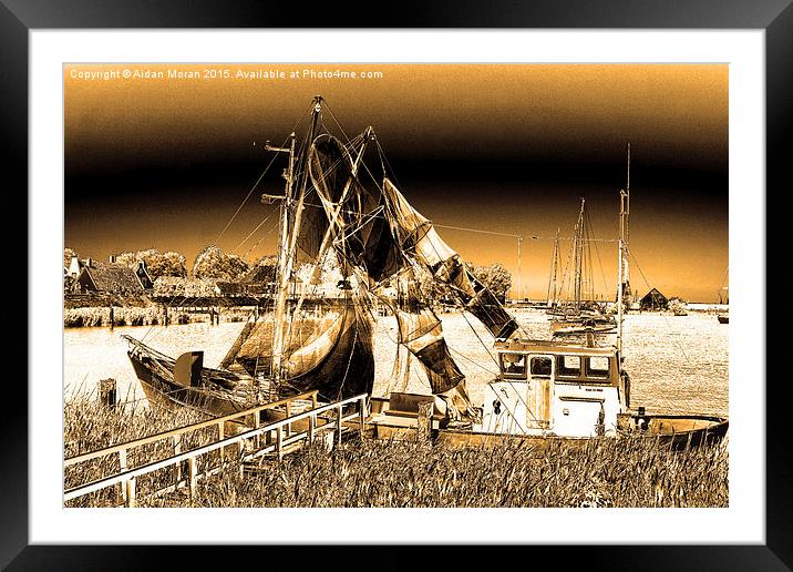  Dutch Fishing Trawler  Framed Mounted Print by Aidan Moran
