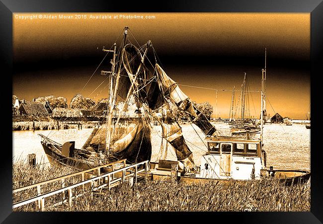  Dutch Fishing Trawler  Framed Print by Aidan Moran