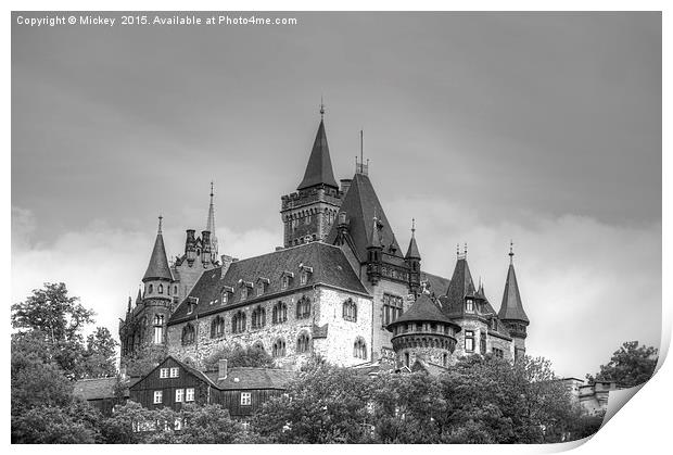 Wernigerode Castle Print by rawshutterbug 