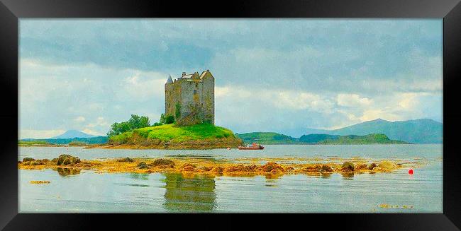  stalker castle - scotland argyll and bute Framed Print by dale rys (LP)