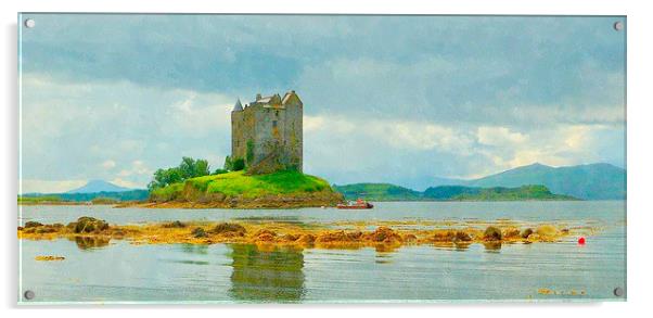  stalker castle - scotland argyll and bute Acrylic by dale rys (LP)