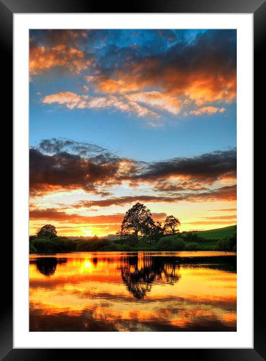  Lake Sunset Framed Mounted Print by Svetlana Sewell
