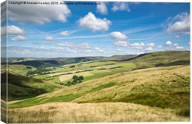 Summer in the High Peak, Derbyshire Canvas Print by Andrew Kearton