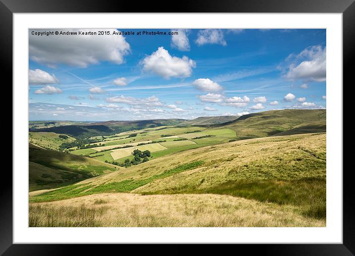  Summer in the High Peak, Derbyshire Framed Mounted Print by Andrew Kearton