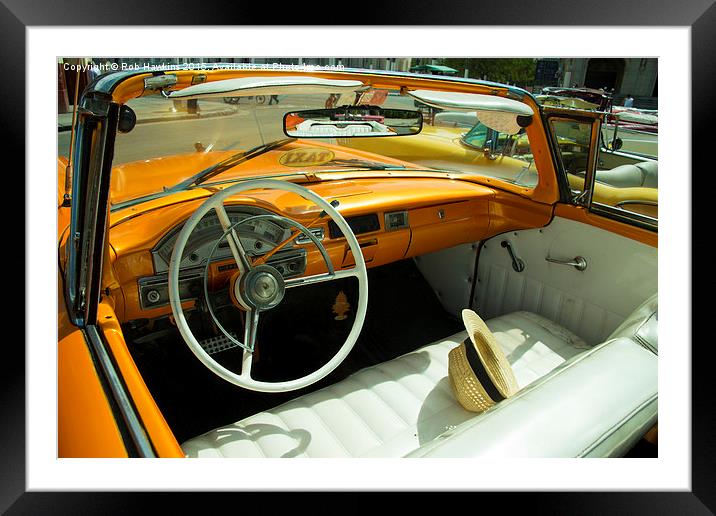  Convertible Interior  Framed Mounted Print by Rob Hawkins