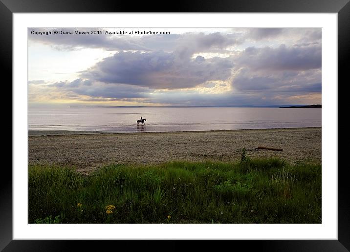  Sand Bay evening Framed Mounted Print by Diana Mower