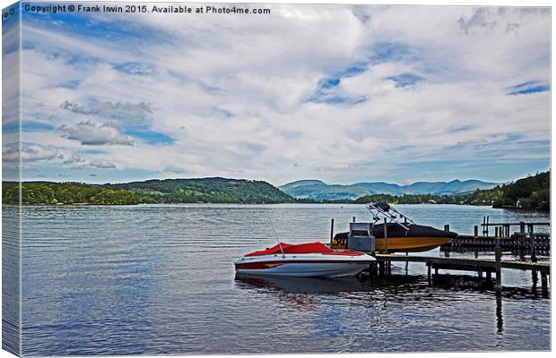 Windermere view from a local hotel grounds Canvas Print by Frank Irwin