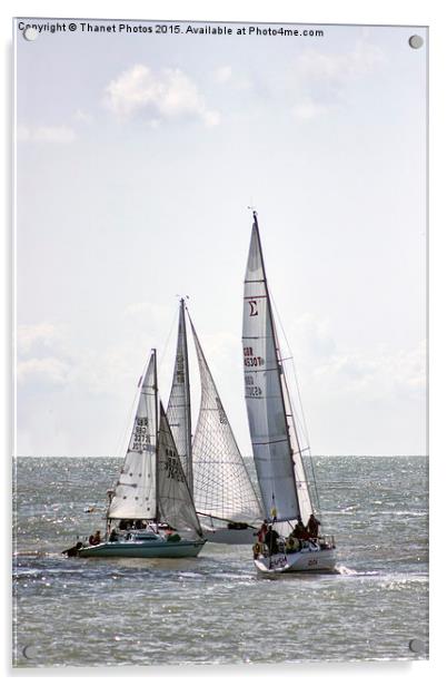  Yachts racing  Acrylic by Thanet Photos