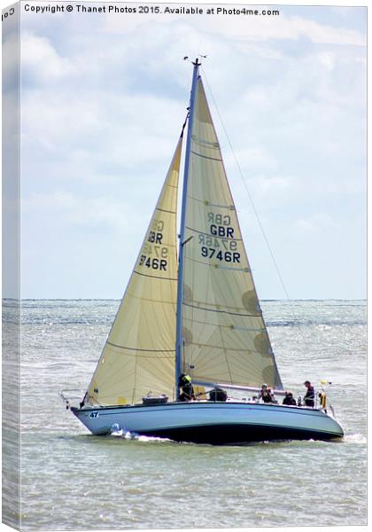  Yacht sailing Canvas Print by Thanet Photos