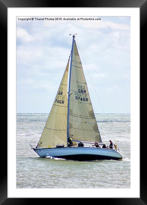  Yacht sailing Framed Mounted Print by Thanet Photos
