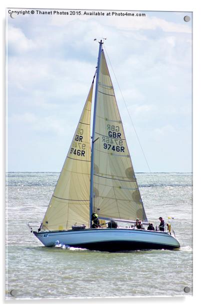  Yacht sailing Acrylic by Thanet Photos
