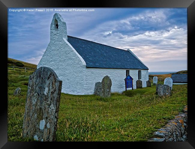 The Church of the Holy Cross, Mwnt Framed Print by Hazel Powell