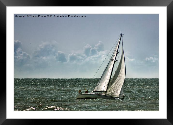  Sailing alone Framed Mounted Print by Thanet Photos