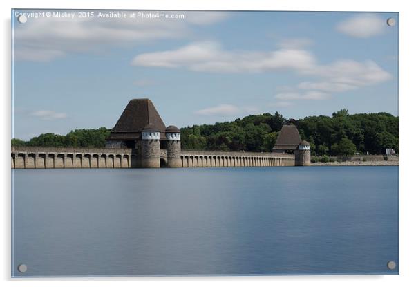 The Moehnesee Dam Acrylic by rawshutterbug 