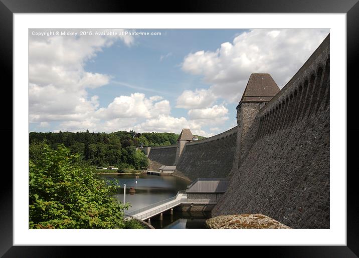 The Dambuster Dam Framed Mounted Print by rawshutterbug 