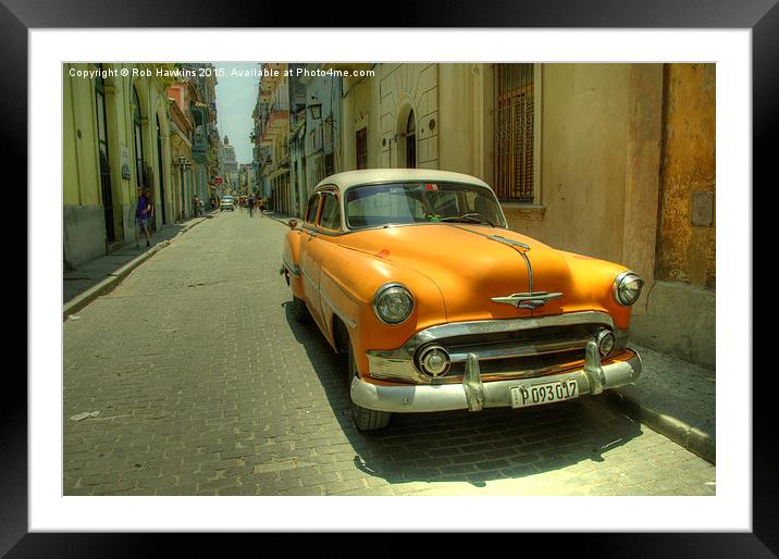  Side Street Chevy  Framed Mounted Print by Rob Hawkins