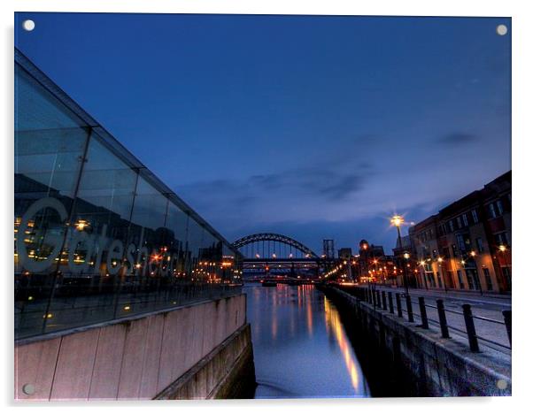  To The Tyne Bridge Acrylic by Alexander Perry