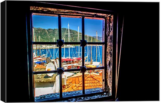 Through The Castle Window  Canvas Print by Valerie Paterson