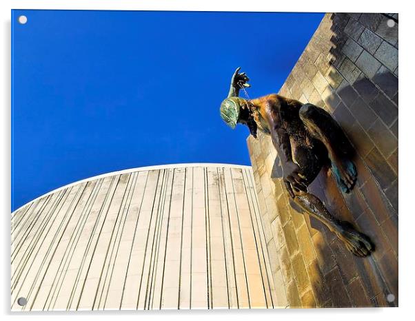  River God, The Civic Centre, Newcastle Acrylic by Alexander Perry