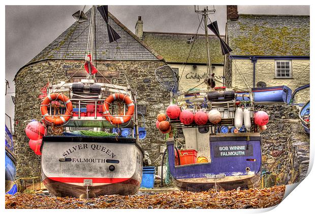 Falmouth boats Print by allen martin