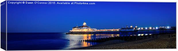 Eastbourne Pier in the Moonlight Canvas Print by Dawn O'Connor
