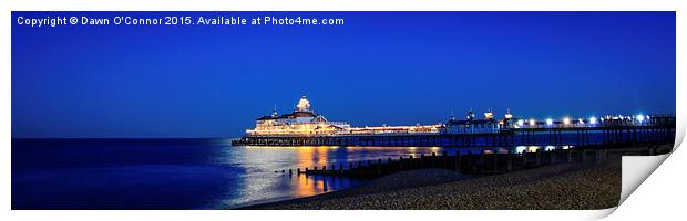 Eastbourne Pier in the Moonlight Print by Dawn O'Connor