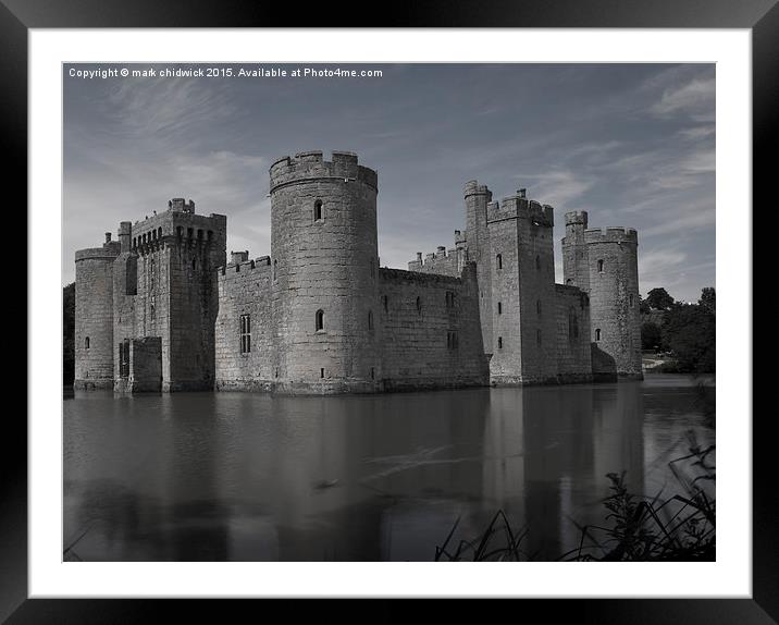  castle with moat Framed Mounted Print by mark chidwick