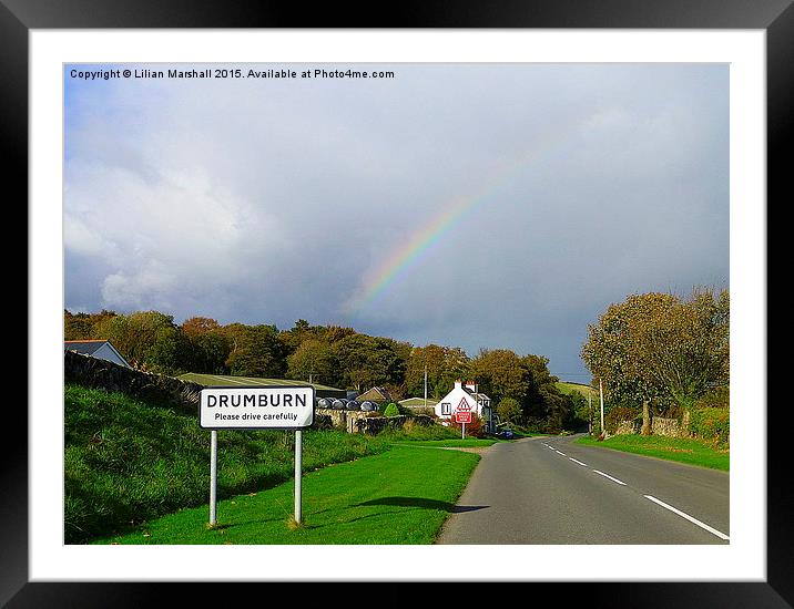  Rainbow over Drumburn. Framed Mounted Print by Lilian Marshall