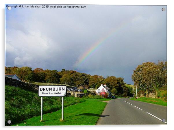  Rainbow over Drumburn. Acrylic by Lilian Marshall