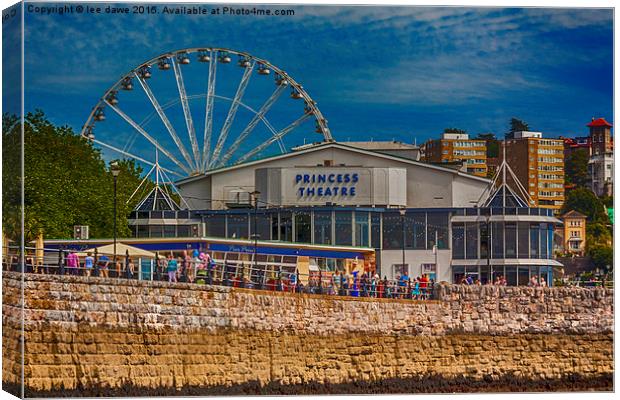  Torquay Princess Theatre and big wheel Canvas Print by Images of Devon