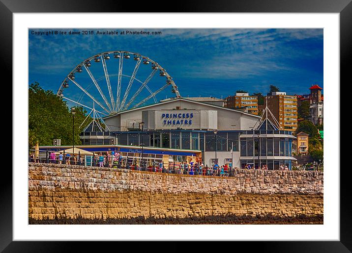  Torquay Princess Theatre and big wheel Framed Mounted Print by Images of Devon