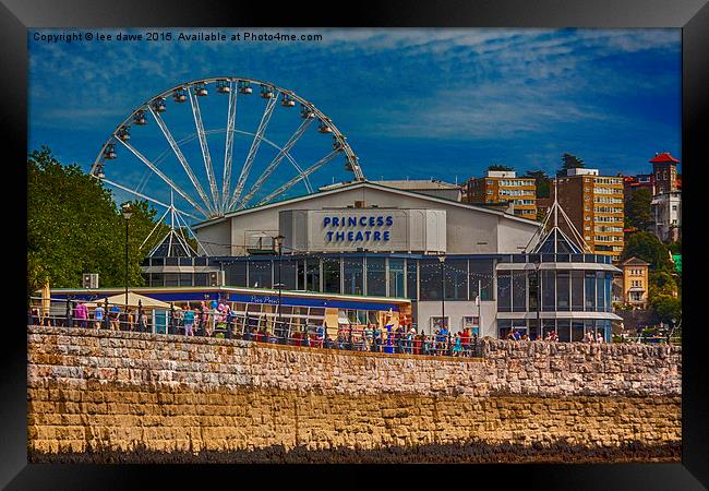  Torquay Princess Theatre and big wheel Framed Print by Images of Devon