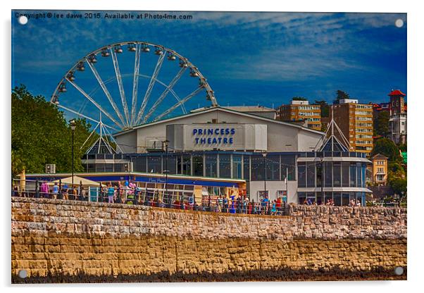  Torquay Princess Theatre and big wheel Acrylic by Images of Devon